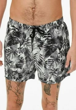 Only & Sons GEMUSTERTE - Swimming Shorts - Black