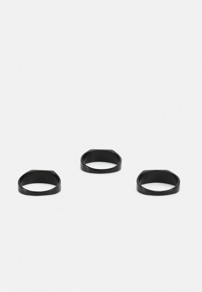 Only & Sons ONSCALVIN RING UNISEX 3 PACK - Ring - Black 4 Only & Sons ONSCALVIN RING UNISEX 3 PACK - Ring - Black - Image 2