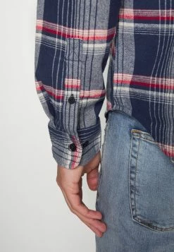 Only & Sons ONSTAM CHECK SHIRT - Shirt - Dark Navy/red/white -Only & Sons shop 092dfe504e864d778d33a5ddf251638d