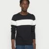 Only & Sons ONSDON CREW NECK STRIPE - Jumper - Dark Navy -Only & Sons shop 094c2d1ef5134c0592529799634eb38d