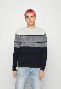 Only & Sons ONSHARM STRIPE BLOCK CREW - Jumper - Dark Navy