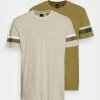 Only & Sons ONSSLEEVESTRIPE TEE 2 PACK - Print T-shirt - Light Brown -Only & Sons shop 0d2c516d84aa42adb779aed5ce069579