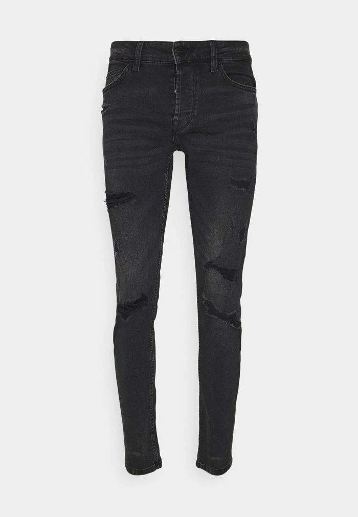 Only & Sons ONSLOOM LIFE - Slim Fit Jeans - Black Denim 6 Only & Sons ONSLOOM LIFE - Slim Fit Jeans - Black Denim - Image 4