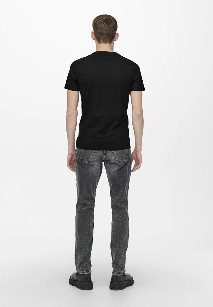 Only & Sons ONSBASIC SLIM O-NECK 2PACK - Basic T-shirt - Black 5 Only & Sons ONSBASIC SLIM O-NECK 2PACK - Basic T-shirt - Black - Image 3