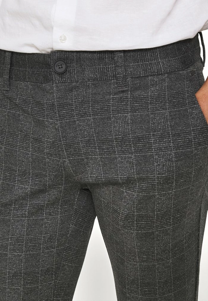 Only & Sons ONSMARK CHECK PANTS - Trousers - Black 7 Only & Sons ONSMARK CHECK PANTS - Trousers - Black - Image 5