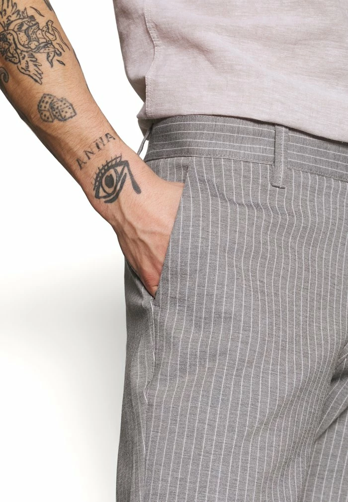 Only & Sons ONSMARK PANT STRIPE - Trousers - Light Grey Melange 7 Only & Sons ONSMARK PANT STRIPE - Trousers - Light Grey Melange - Image 5