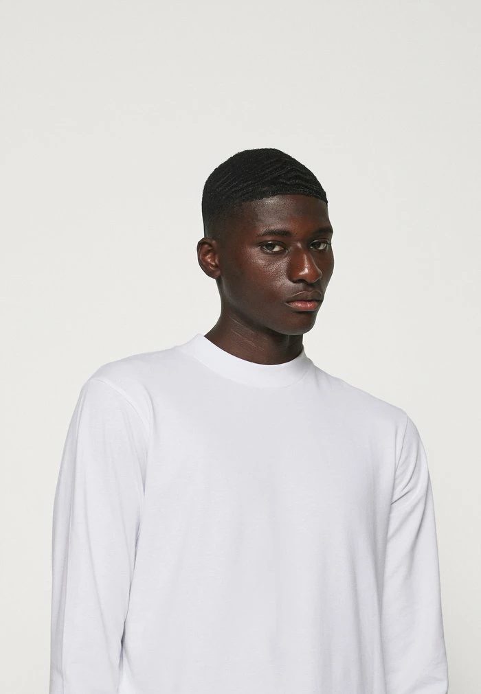 Only & Sons ONSVILMOS LIFE REG MOCK NECK TEE - Long Sleeved Top - White 6 Only & Sons ONSVILMOS LIFE REG MOCK NECK TEE - Long Sleeved Top - White - Image 4