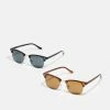 Only & Sons SUNGLASSES 2 PACK - Sunglasses - Brown Stone/club Black -Only & Sons shop 21d45a43f4544e13aef83ed35e6b78ec