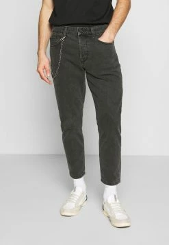 Only & Sons ONSAVI BEAM WASH WITH CHAIN - Jeans Tapered Fit - Black Denim