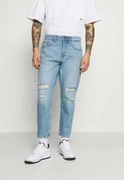 Only & Sons ONSAVI BEAM LIFE CROP - Jeans Tapered Fit - Blue Denim