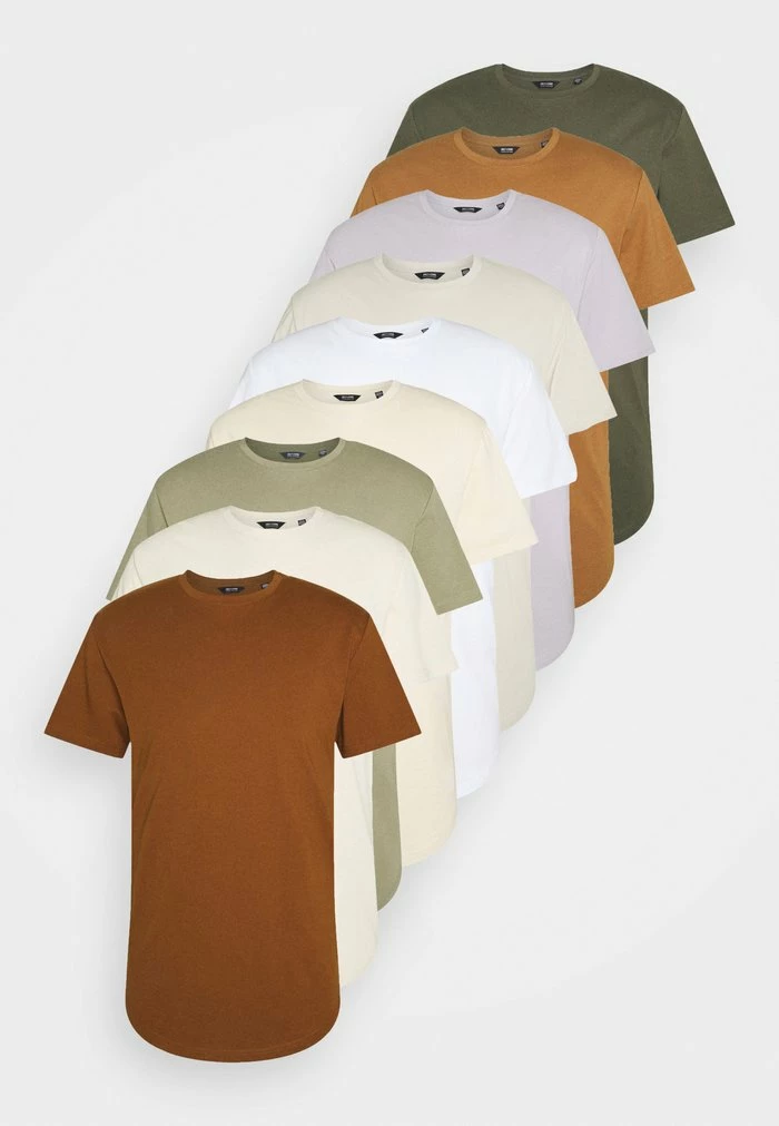 Only & Sons ONSMATT LIFE LONGY TEE 10 PACK - Basic T-shirt - White/fog/silverlining/overlandtrek/raind/brasand/foxt/monks/olive 3 Only & Sons ONSMATT LIFE LONGY TEE 10 PACK - Basic T-shirt - White/fog/silverlining/overlandtrek/raind/brasand/foxt/monks/olive