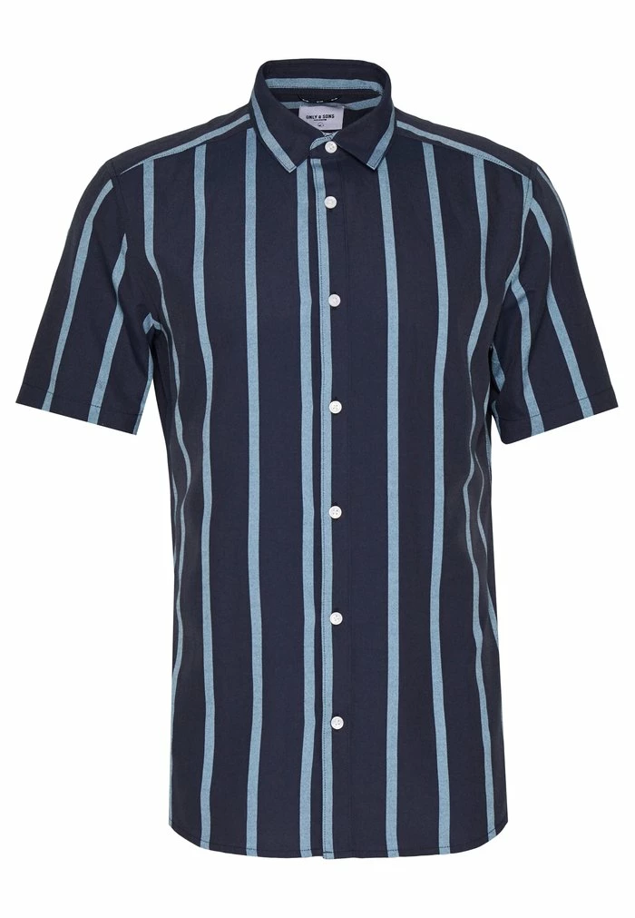 Only & Sons ONSTRAVIS LIFE STRIPED - Shirt - Dark Navy 7 Only & Sons ONSTRAVIS LIFE STRIPED - Shirt - Dark Navy - Image 5