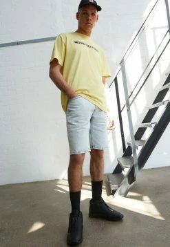 Only & Sons ONSAVI BLEACH - Denim Shorts - Blue Denim