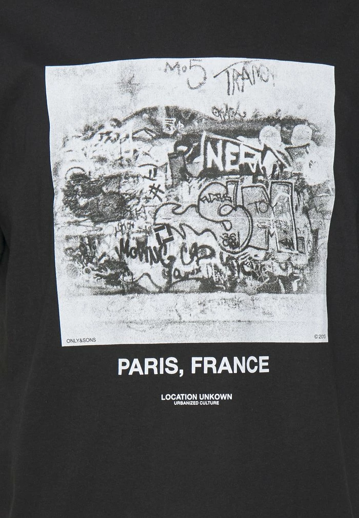 Only & Sons ONSSEB TEE - Print T-shirt - Black 7 Only & Sons ONSSEB TEE - Print T-shirt - Black - Image 5
