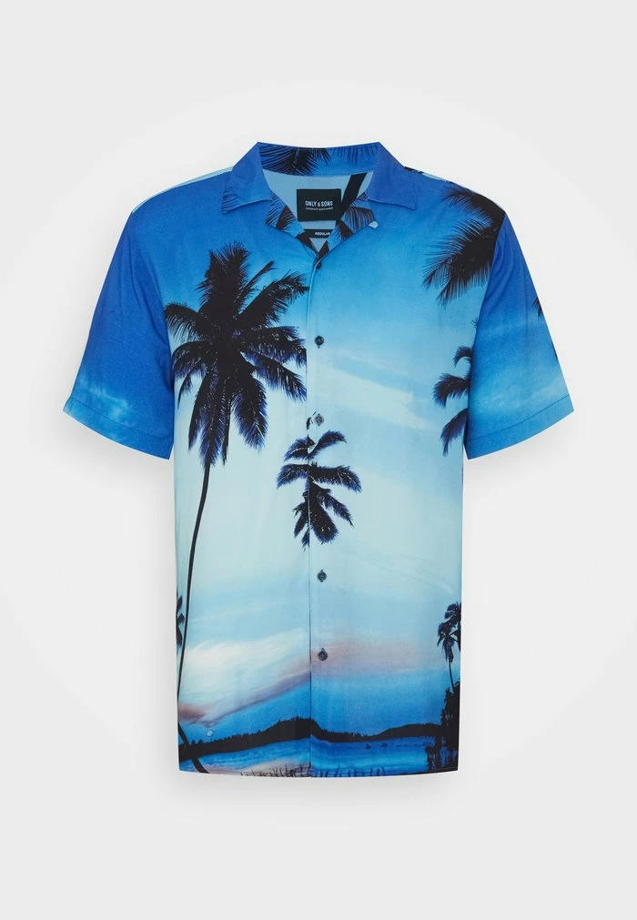Only & Sons ONSBANE LIFE PALM SHIRT - Shirt - Blue Jewel 8 Only & Sons ONSBANE LIFE PALM SHIRT - Shirt - Blue Jewel - Image 6