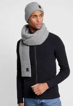 Only & Sons ONSEMILE BOX SCARF BEANIE SET - Scarf - Light Grey