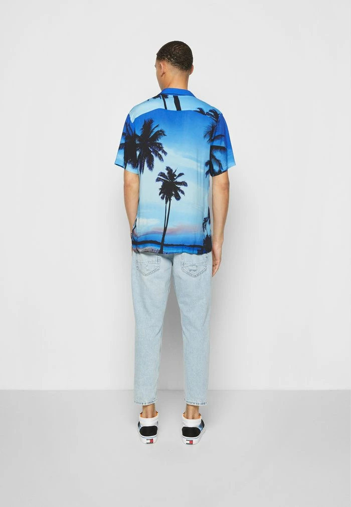 Only & Sons ONSBANE LIFE PALM SHIRT - Shirt - Blue Jewel 6 Only & Sons ONSBANE LIFE PALM SHIRT - Shirt - Blue Jewel - Image 4