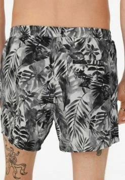 Only & Sons GEMUSTERTE - Swimming Shorts - Black -Only & Sons shop 36cfe68bf5e94c4a8e4816a34e889356