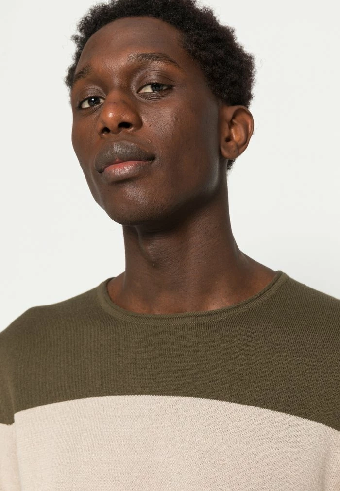 Only & Sons ONSDON CREW NECK STRIPE - Jumper - Olive Night 7 Only & Sons ONSDON CREW NECK STRIPE - Jumper - Olive Night - Image 5