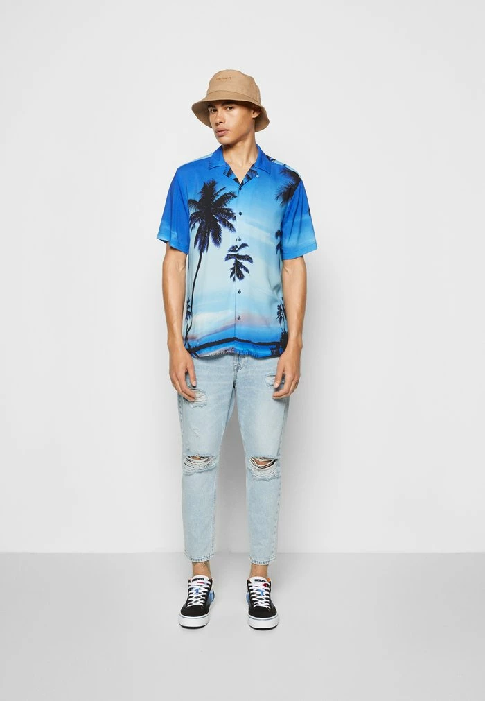 Only & Sons ONSBANE LIFE PALM SHIRT - Shirt - Blue Jewel 4 Only & Sons ONSBANE LIFE PALM SHIRT - Shirt - Blue Jewel - Image 2