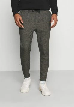 Only & Sons ONSLINUS CROP CHECK PANTS - Trousers - Grey Melange