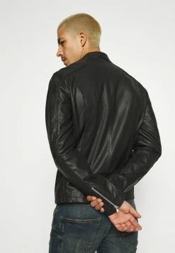 Only & Sons ONSDEAN JACKET - Leather Jacket - Black -Only & Sons shop 4f3d289481724f8aa70929c8fab4044b