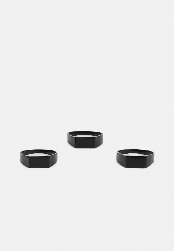 Only & Sons ONSCALVIN RING UNISEX 3 PACK - Ring - Black 3 Only & Sons ONSCALVIN RING UNISEX 3 PACK - Ring - Black