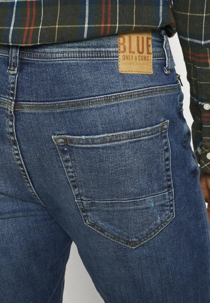 Only & Sons ONSDRAPER CARROT DAMAGE - Slim Fit Jeans - Blue Denim 7 Only & Sons ONSDRAPER CARROT DAMAGE - Slim Fit Jeans - Blue Denim - Image 5
