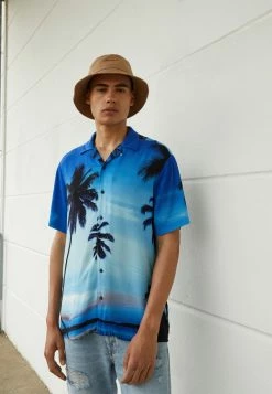 Only & Sons ONSBANE LIFE PALM SHIRT - Shirt - Blue Jewel