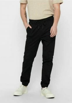Only & Sons ONSLINUS LIFE WORK - Trousers - Black