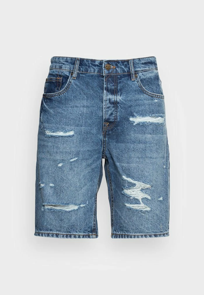 Only & Sons ONSAVI DAMAGE - Denim Shorts - Blue Denim 6 Only & Sons ONSAVI DAMAGE - Denim Shorts - Blue Denim - Image 4