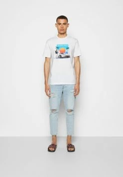 Only & Sons ONSVICE TEE - Print T-shirt - White -Only & Sons shop 58d352e86ffe4be2911aa97fa83a1f56