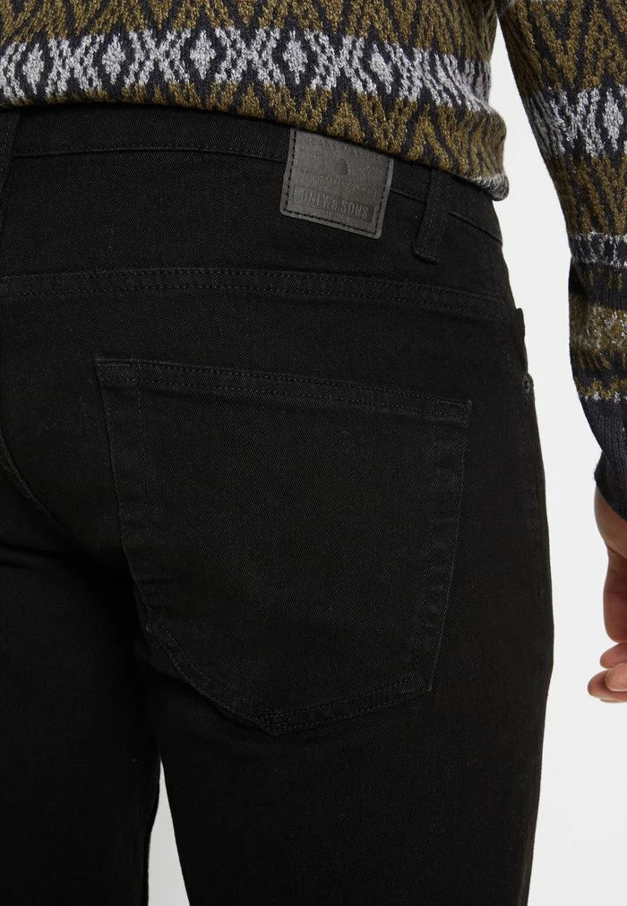 Only & Sons ONSLOOM BLACK - Slim Fit Jeans - Black Denim 9 Only & Sons ONSLOOM BLACK - Slim Fit Jeans - Black Denim - Image 7
