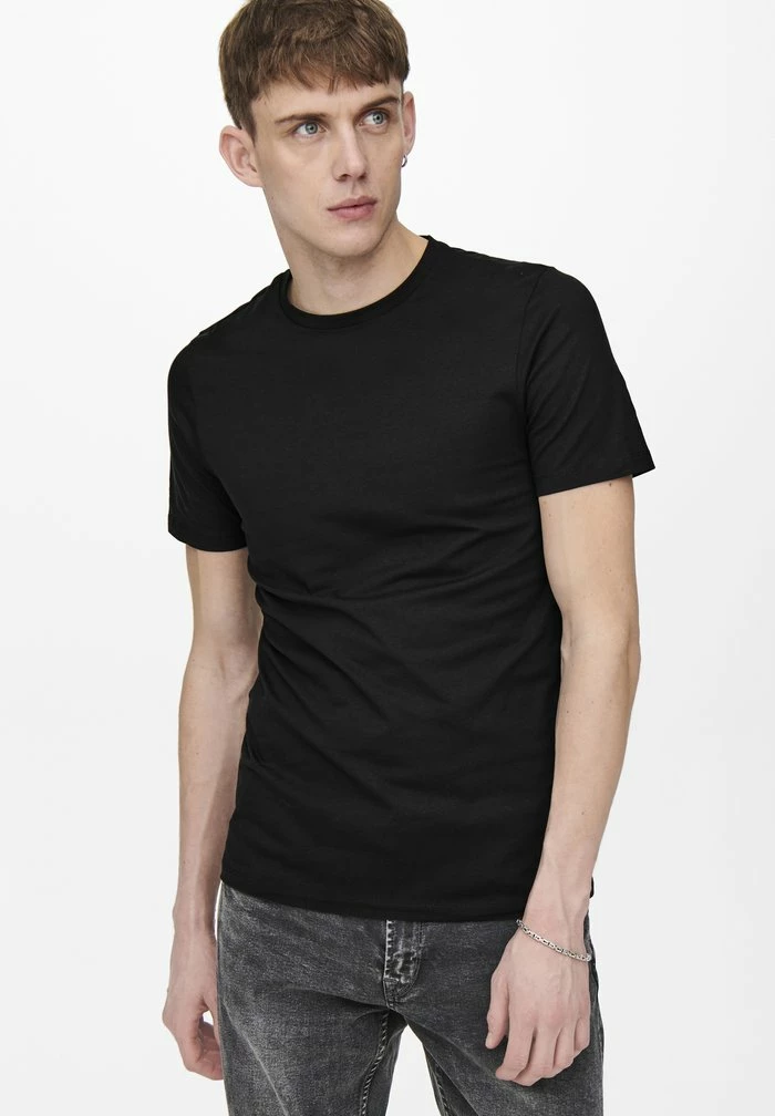 Only & Sons ONSBASIC SLIM O-NECK 2PACK - Basic T-shirt - Black 3 Only & Sons ONSBASIC SLIM O-NECK 2PACK - Basic T-shirt - Black