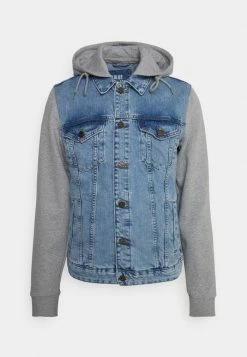 Only & Sons ONSCOIN HOOD TRUCK - Denim Jacket - Blue Denim