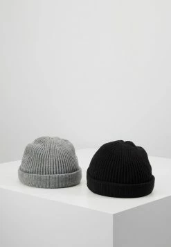 Only & Sons ONSSHORT BEANIE 2 PACK - Beanie - Black/grey Melange