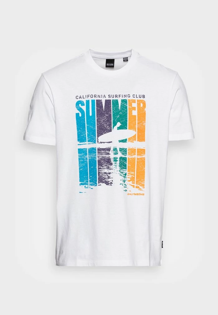 Only & Sons ONSGUNTHER SURF TEE - Print T-shirt - White 6 Only & Sons ONSGUNTHER SURF TEE - Print T-shirt - White - Image 4