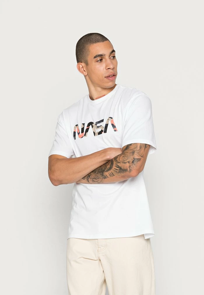 Only & Sons ONSNASA TEE UNISEX - Print T-shirt - Bright White 3 Only & Sons ONSNASA TEE UNISEX - Print T-shirt - Bright White