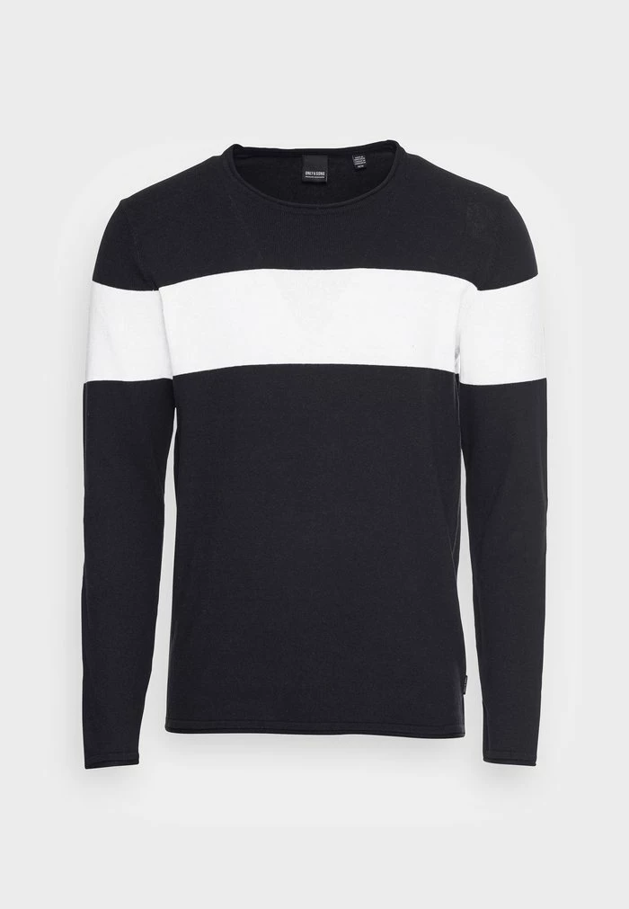 Only & Sons ONSDON CREW NECK STRIPE - Jumper - Dark Navy 6 Only & Sons ONSDON CREW NECK STRIPE - Jumper - Dark Navy - Image 4
