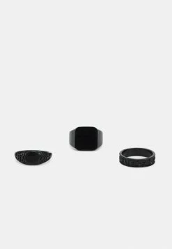 Only & Sons ONSCHARLES 3 PACK - Ring - Black