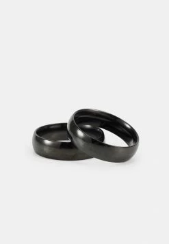 Only & Sons ONSCALEB UNISEX 2 PACK - Ring - Black -Only & Sons shop 71b087cfcebf4b3bb17c397f22b61d67