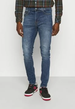 Only & Sons ONSDRAPER CARROT DAMAGE - Slim Fit Jeans - Blue Denim
