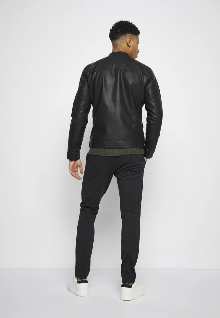 Only & Sons ONSMIKE RACER JACKET - Faux Leather Jacket - Black 6 Only & Sons ONSMIKE RACER JACKET - Faux Leather Jacket - Black - Image 4