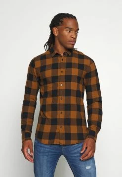 Only & Sons ONSGUDMUND LIFE CHECKED SHIRT - Shirt - Brown
