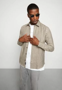 Only & Sons ONSTEVIN LS CHECK REG - Shirt - Silver Lining -Only & Sons shop 7e86f9a409c444cb8b649014481d3cd0