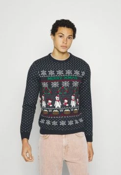 Only & Sons CREW JAQUARD - Jumper - Dark Navy