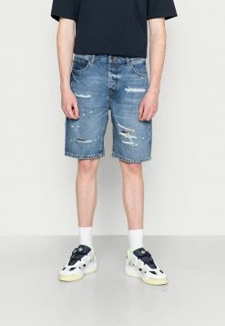 Only & Sons ONSAVI DAMAGE - Denim Shorts - Blue Denim