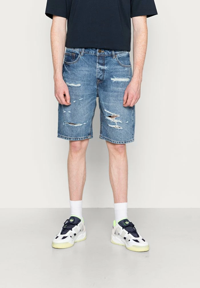 Only & Sons ONSAVI DAMAGE - Denim Shorts - Blue Denim 3 Only & Sons ONSAVI DAMAGE - Denim Shorts - Blue Denim