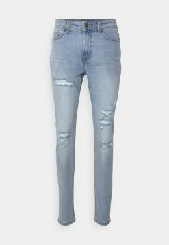 Only & Sons ONSDRAPER TAP DAMAGE - Slim Fit Jeans - Blue Denim