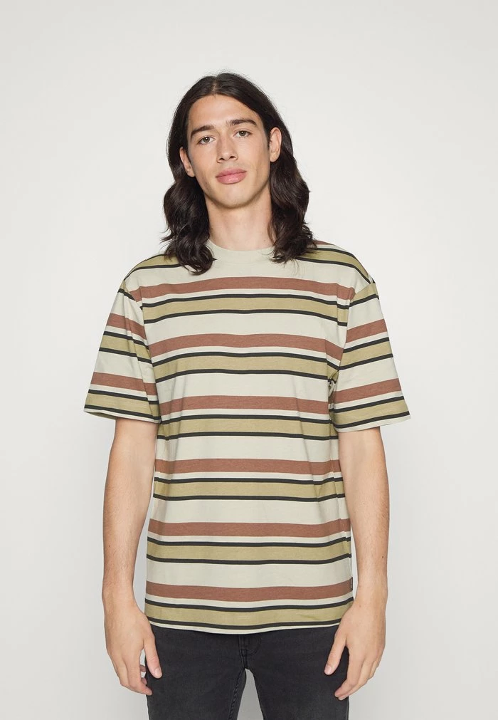 Only & Sons ONSFRED PRINTED STRIPE TEE - Print T-shirt - Silver 5 Only & Sons ONSFRED PRINTED STRIPE TEE - Print T-shirt - Silver - Image 3